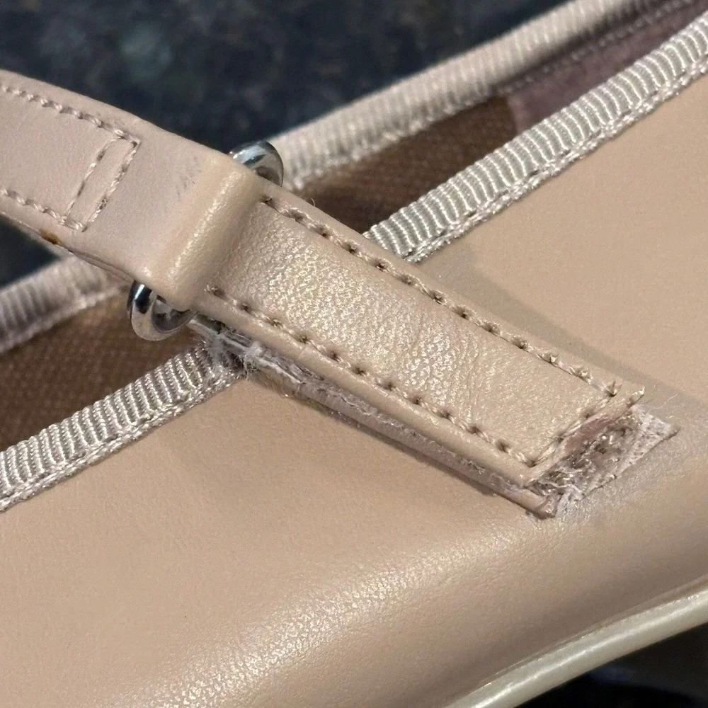 American Ballet Theatre Spotlight Tap‎ Shoes Girls 10.5 Tan Mary Jane Strap
